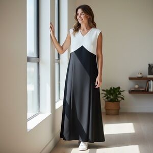 Calvin Klein White and Black Dress NWOT